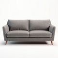 Modern gray fabric sofa with tapered wooden legs 180 x 85 x 80cm