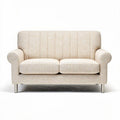 Two-seat sofa in beige fabric with a modern design 180 x 90 x 85cm