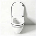 White ceramic toilet seat with dual flush system 40 x 36 x 42cm