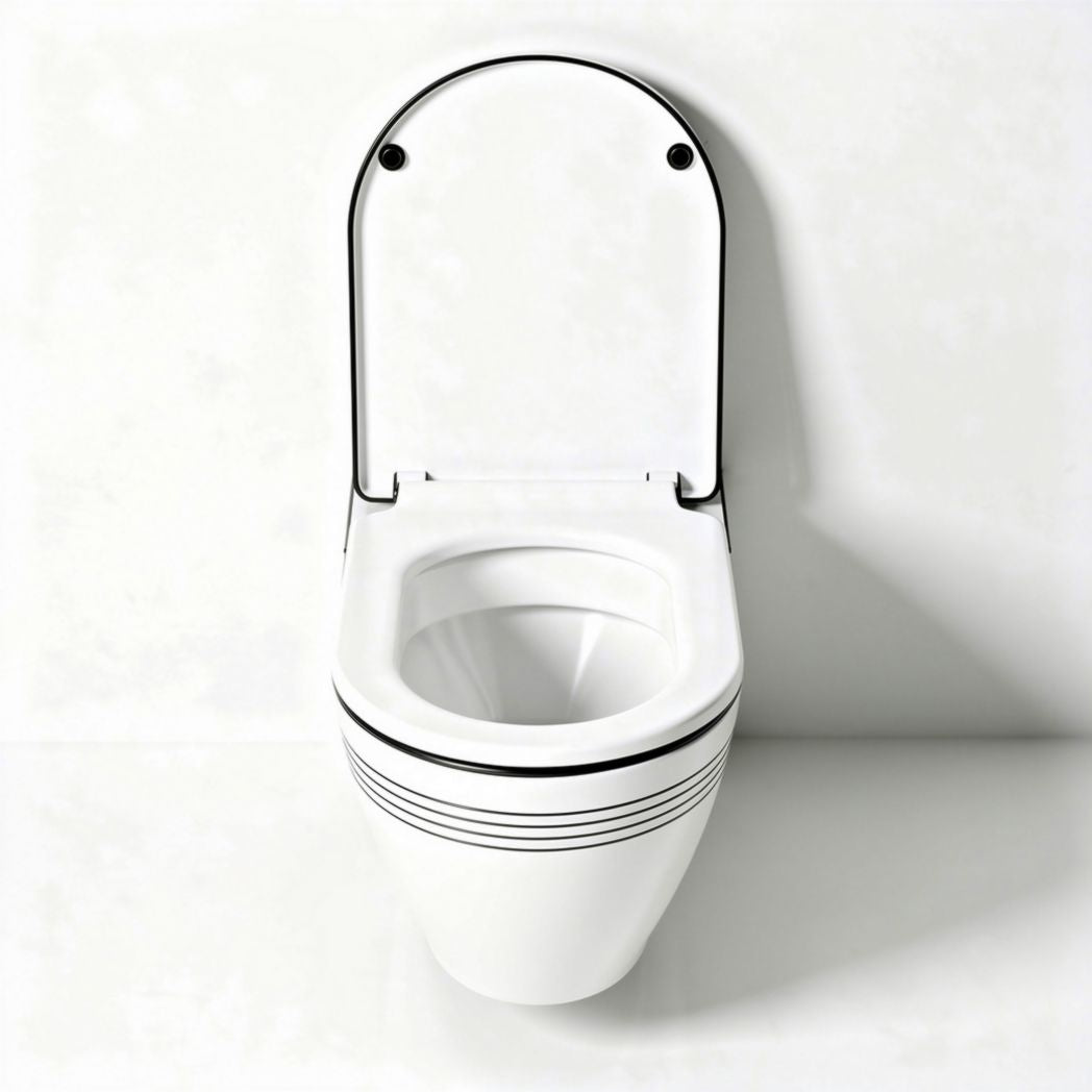 White ceramic toilet seat with dual flush system 40 x 36 x 42cm