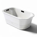 Freestanding rectangular bathtub with overflow drain and modern design 120 x 60 x 45cm